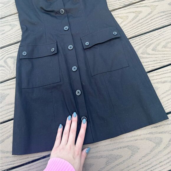 NWT Intermix small black strapless mini body-con office siren Y2K dress - Picture 3 of 9